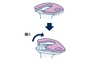 固定用ストッパーを開きます。