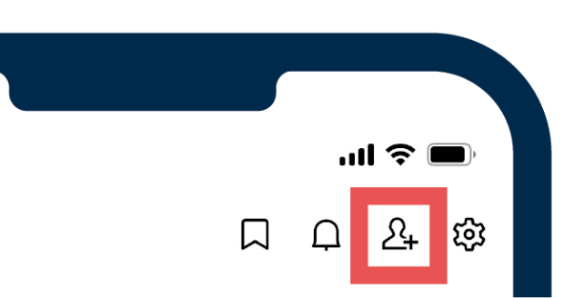 LINEのホーム画面で[友だち追加]をタップ